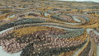 Premium Luxury Beaded Fabric Multicolour - TumaCouture