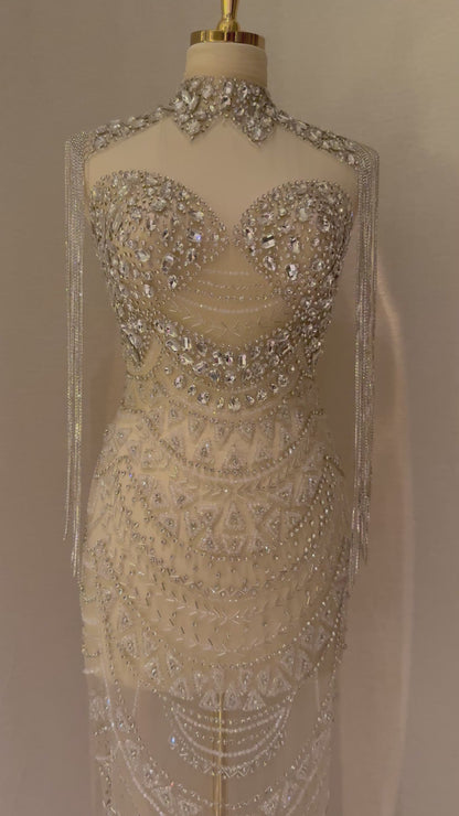 Edalisse Sleeveless Luxury Unstitched Dress | High-Quality