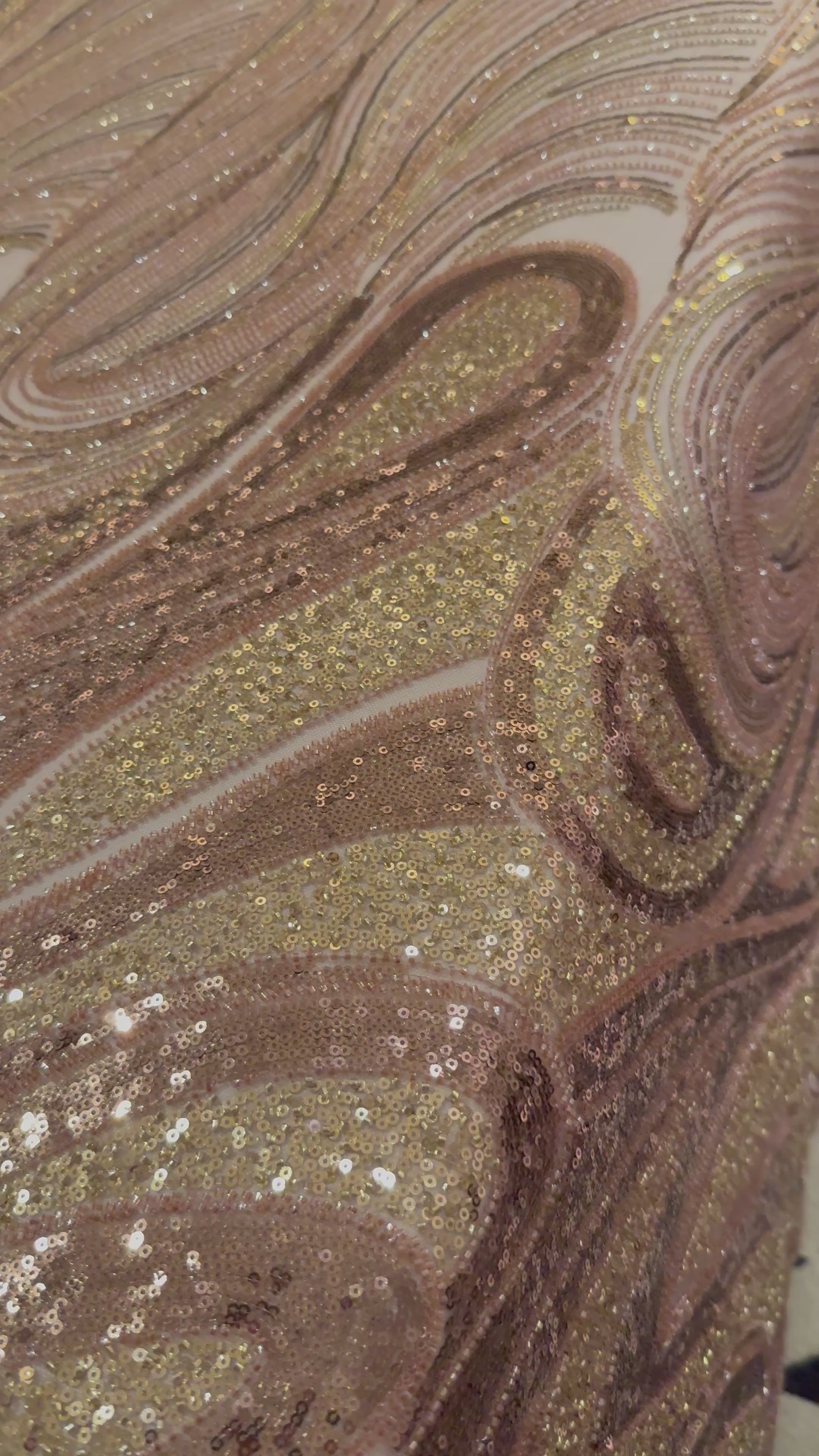 Premium Luxury Beaded Fabric – Beige & Gold Embellishments TumaCouture
